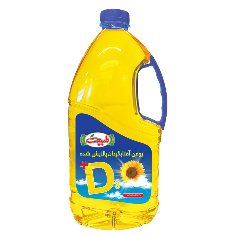 روغن آفتابگردان پالایش شده با ویتامین D3 طبیعت - 1.8 لیتر